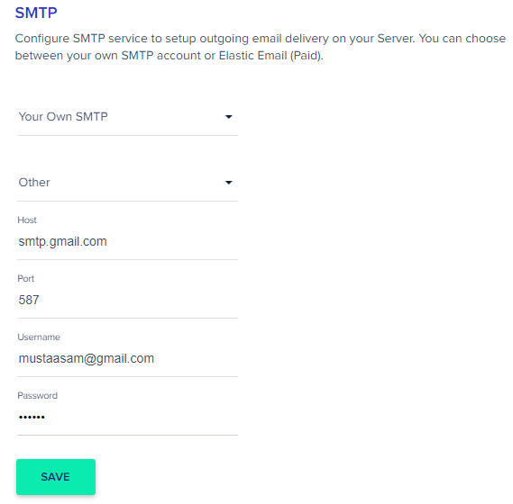 SMTP do Gmail