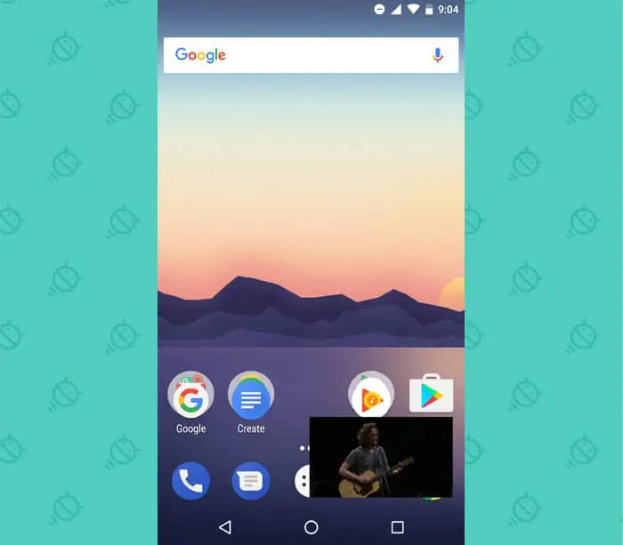 Recurso de imagem em imagem no Android one