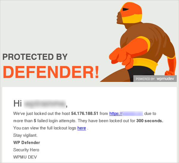 Notificação de bloqueio do defensor