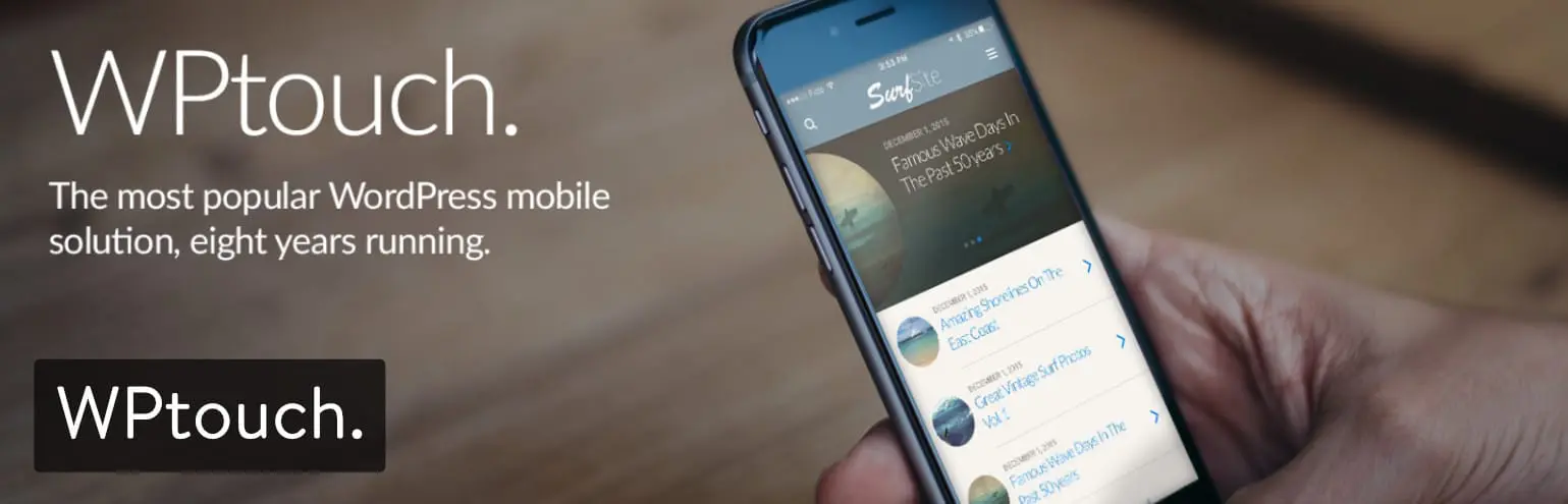 Plugin móvel WPtouch WordPress