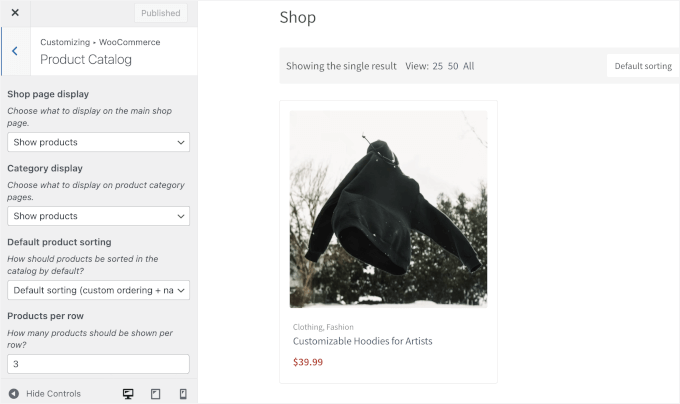 Configuração do catálogo de produtos WooCommerce