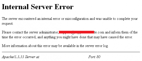 Erro interno do servidor em seu site WordPress